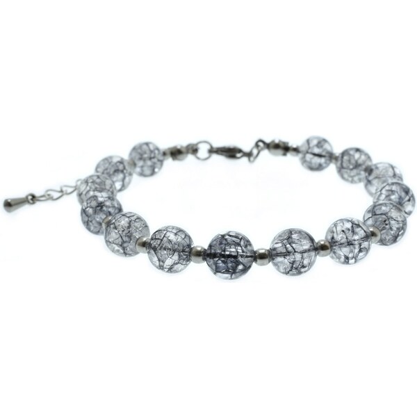 CITY STORM Dámsky náramok z koráliek a ocele - čierny 8 mm 66888770