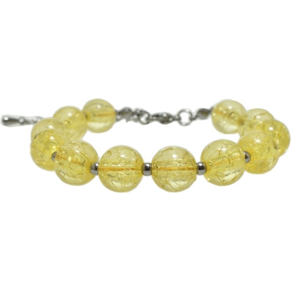 CITY STORM Dámsky náramok z koráliek a ocele - žltý 10 mm 66888772