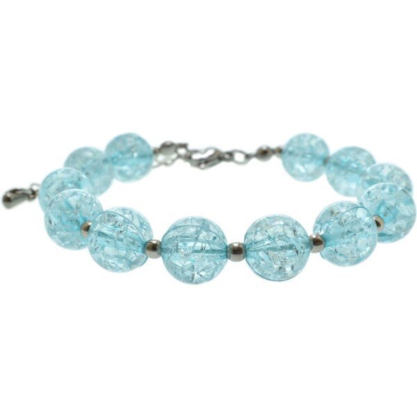 CITY STORM Dámsky náramok z koráliek a ocele - modrý 10 mm 66888771