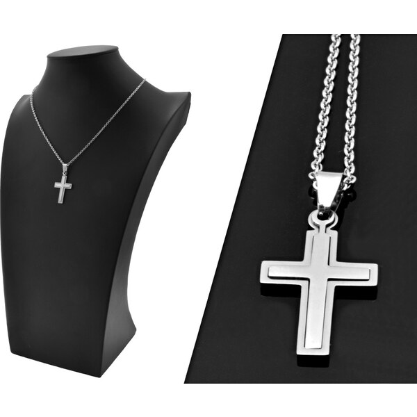 CITY STORM Oceľová retiazka s príveskom kríž Damian 66888981