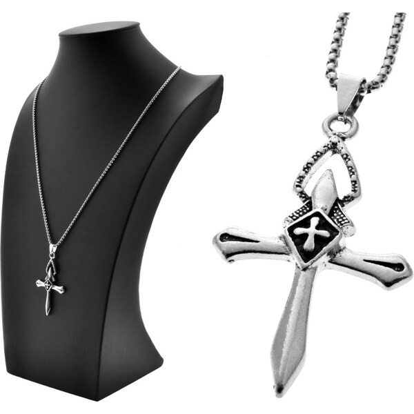 CITY STORM Pánska retiazka vzor Box s príveskom kríž z chirurgickej 66889047