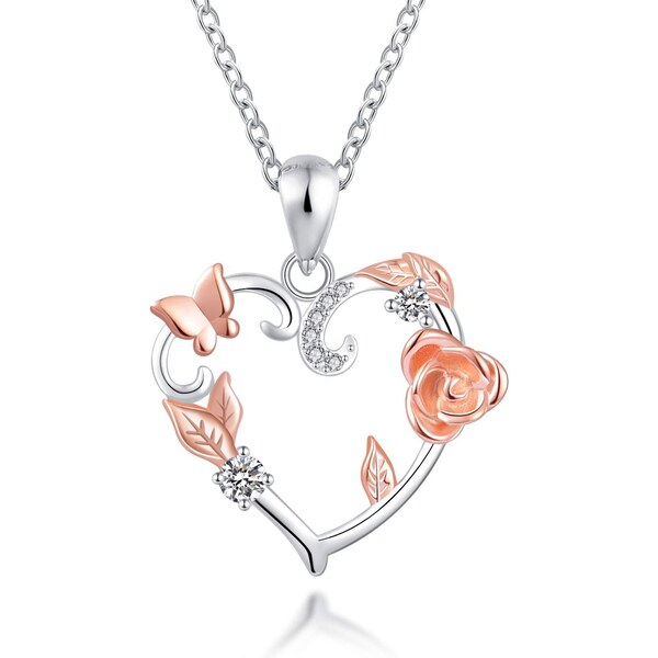 Olivie Strieborný náhrdelník SRDCE PRÍRODY 4890 22007020