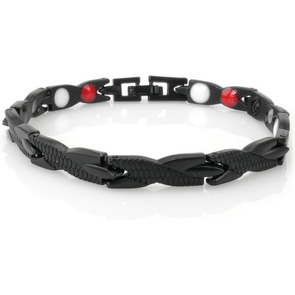 CITY STORM Pánsky magnetický náramok z ocele v čiernej farbe 66889059