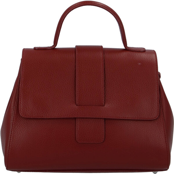 Dámska kožená kabelka tmavočervená - ItalY Lauren červená 30547680