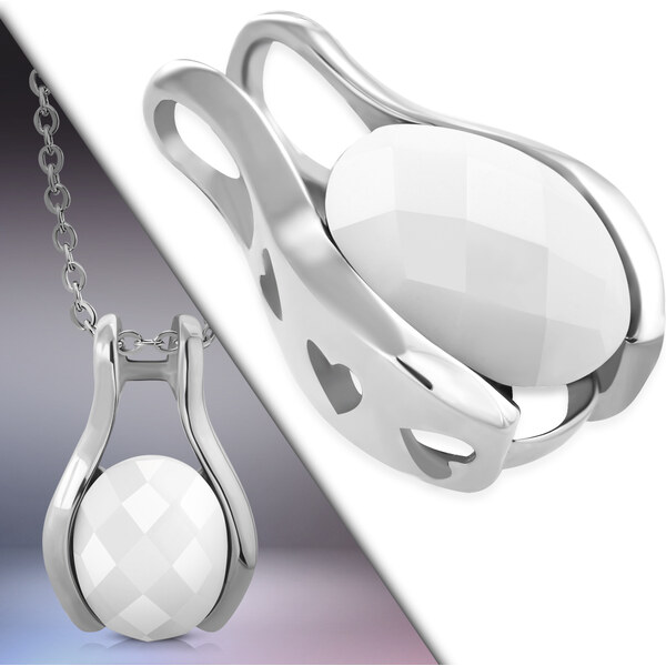 City Storm - Retiazka s príveskom- šachovnica biela 66889404