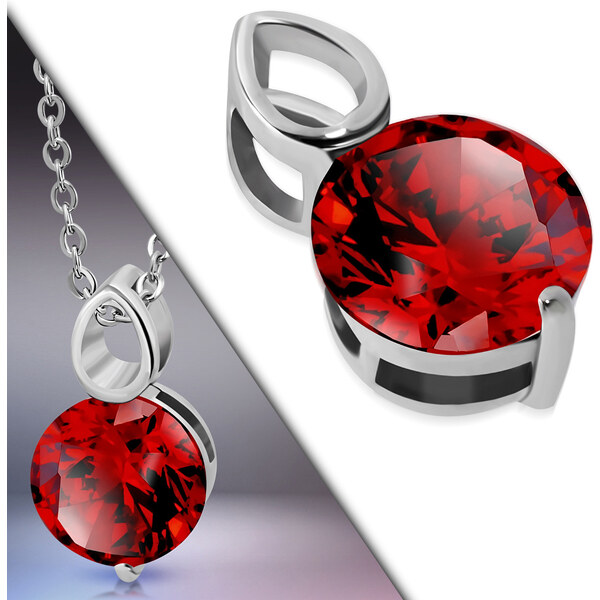 City storm - Retiazka s príveskom s červeným očkom 66889298