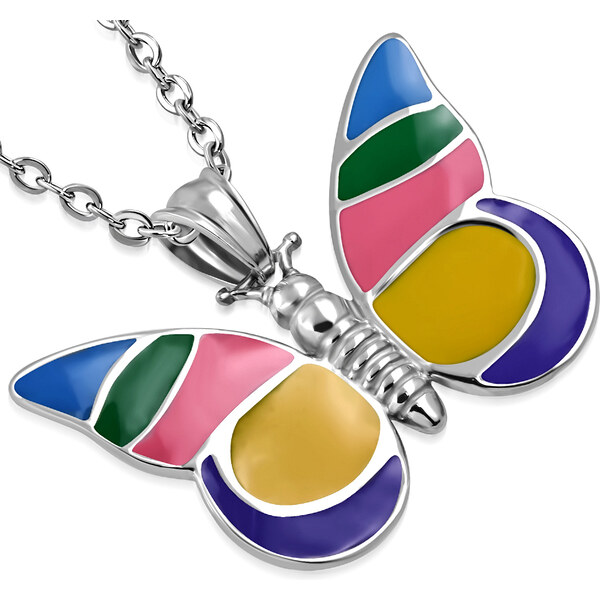 City Storm - Retiazka s príveskom farebný motýľ 66889213