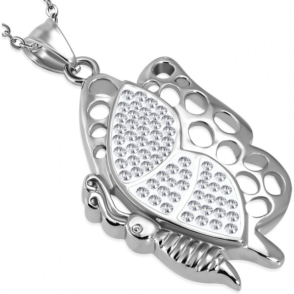 City Storm - Retiazka s príveskom motýľa s kryštálmi 66889248