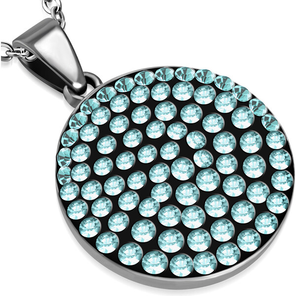 CITY STORM Ciity Storm - Retiazka s príveskom v tvare kruhu Akvamarín 66889361