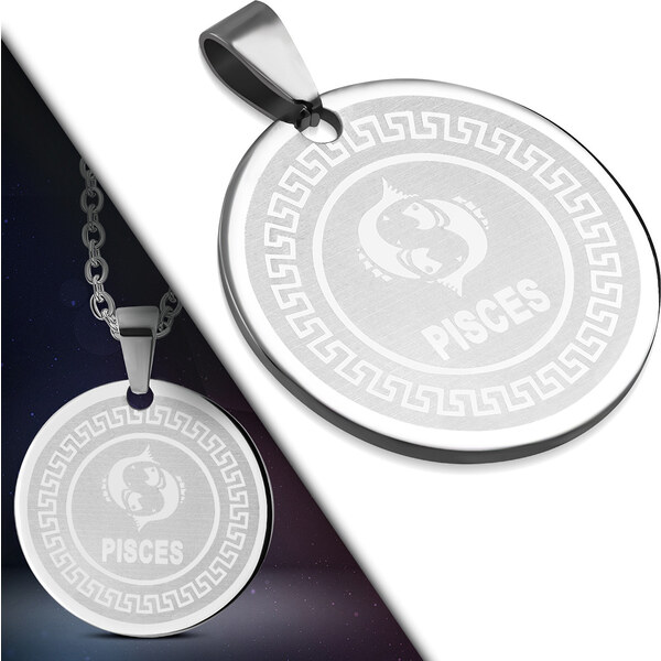 CITY STORM Retiazka s okrúhlym príveskom znamenie zverokruhu - Ryby 66889173