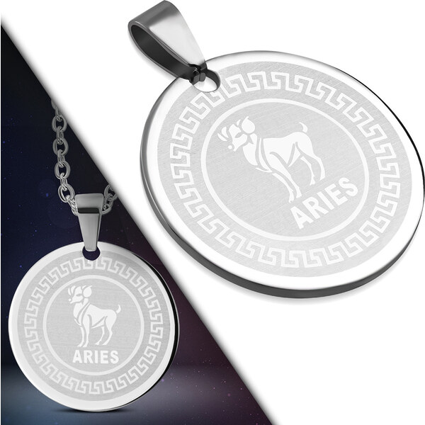 CITY STORM Retiazka s okrúhlym príveskom znamenie zverokruhu - BARAN 66889170
