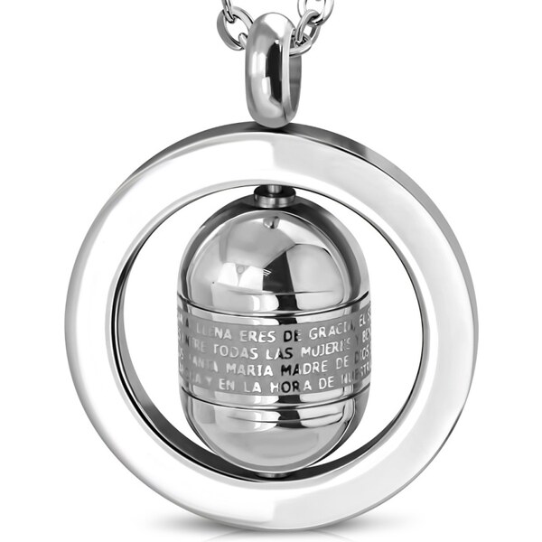 CITY STORM Pánsky prívesok s kapsulou s modlitbou z ocele v 66889108