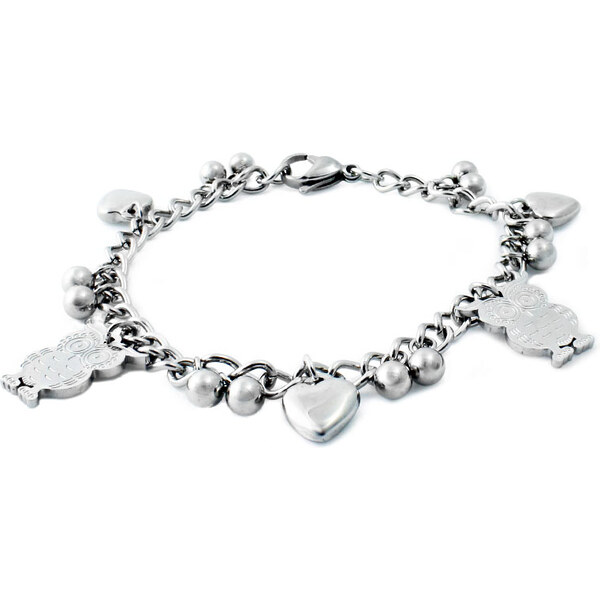 BM Jewellery Dámsky náramok z chirurgickej ocele sova S11063085 31318813