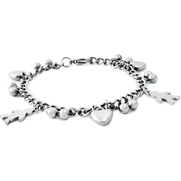 BM Jewellery Dámsky náramok srdca z chirurgickej ocele S11064070 31318814