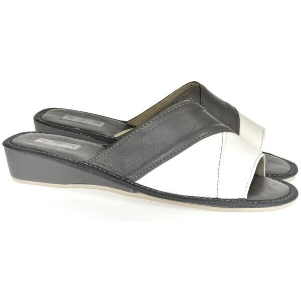 JOHN-C Dámske sivo-biele papuče RITA 21567053