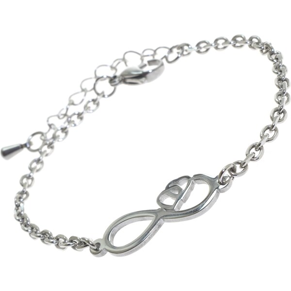 CITY STORM Náramok s ležatou osmičkou infinity strieborný - Eliza 66888925