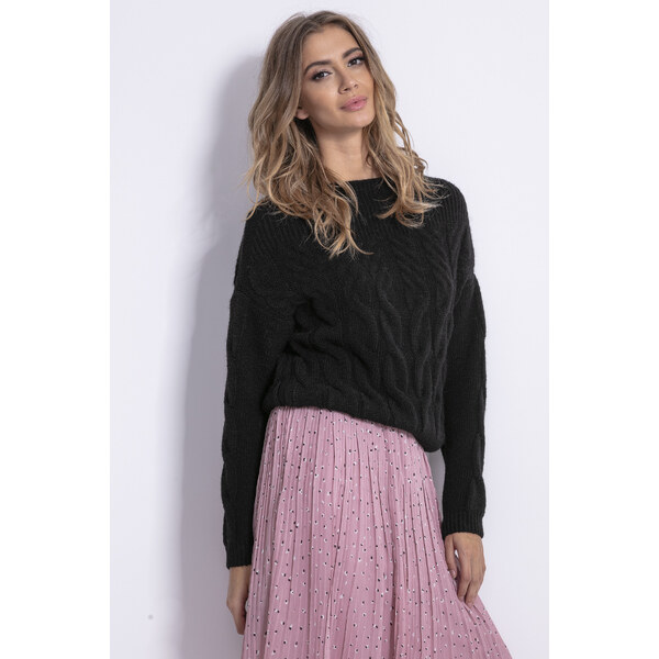Glara Dámsky mohérový sveter s lodičkovým výstrihom 21686193