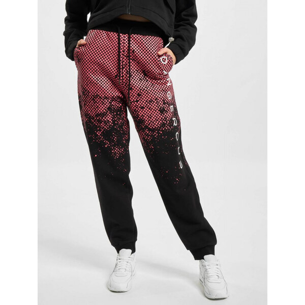 Dangerous DNGRS nohavice dámske Fawn Sweatpants Black Pink 28811393