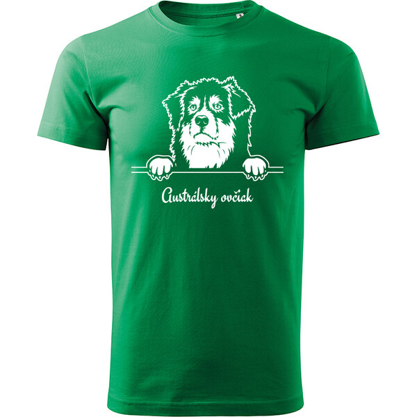 T-ričko Austrálsky ovčiak, pánske tričko s vlastným textom 21854153