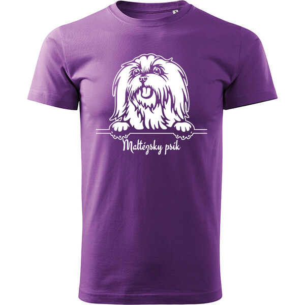 T-ričko Maltézský psík, pánske tričko s vlastným textom 21858671