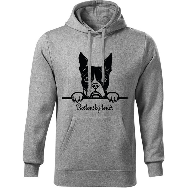 T-ričko Bostonský teriér, pánska mikina s vlastným textom 21866623