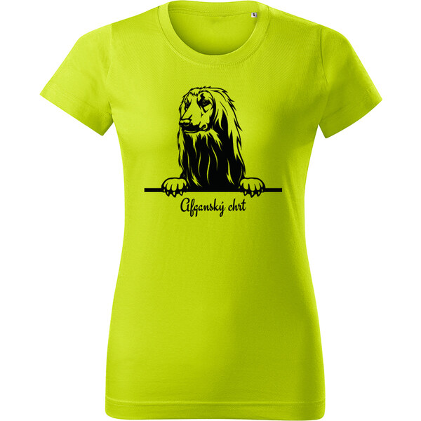 T-ričko Afgánsky chrt, dámske tričko s vlastným textom 21879476