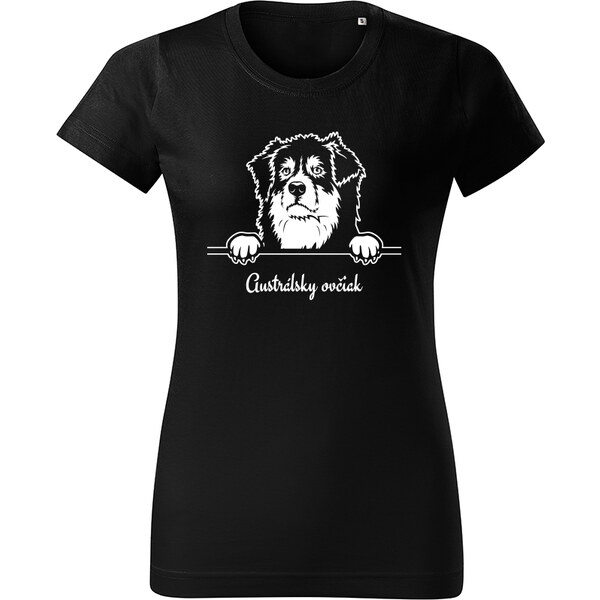 T-ričko Austrálsky ovčiak, dámske tričko s vlastným textom 21879483