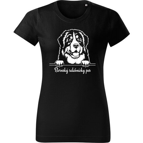 T-ričko Bernský salašnícky pes, dámske tričko s vlastným textom 21879673