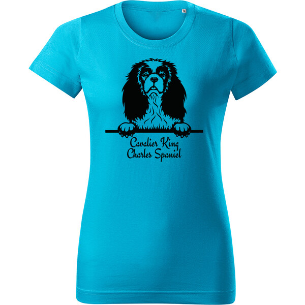 T-ričko Cavalier King Charles Spaniel, dámske tričko s vlastným textom 21881084