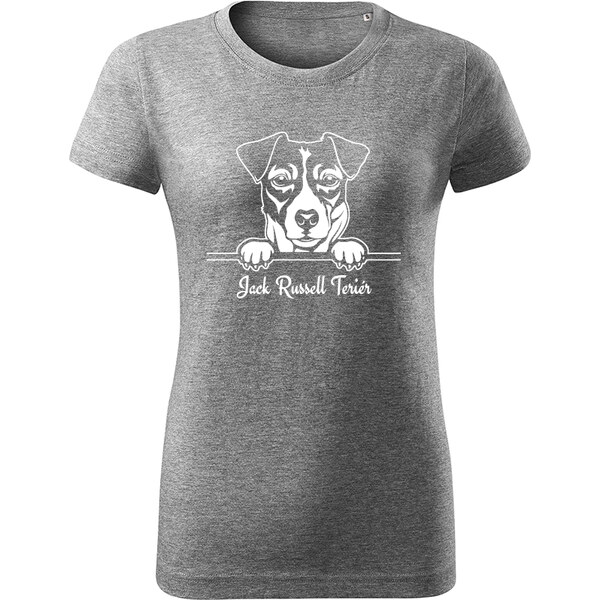 T-ričko Jack Rusel teriér, dámske tričko s vlastným textom 21881089
