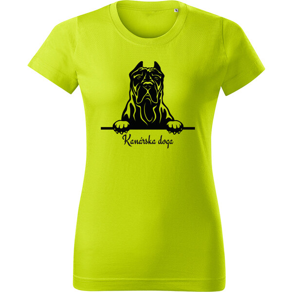 T-ričko Kanárska doga, dámske tričko s vlastným textom 21881091