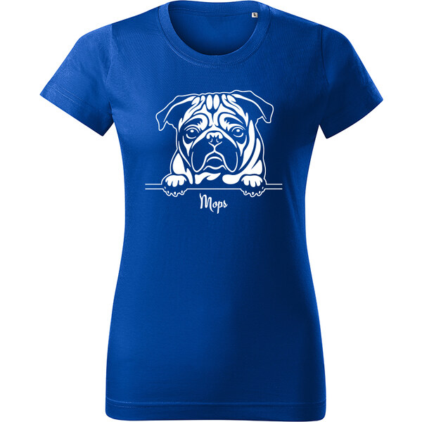 T-ričko Mops, dámske tričko s vlastným textom 21881097