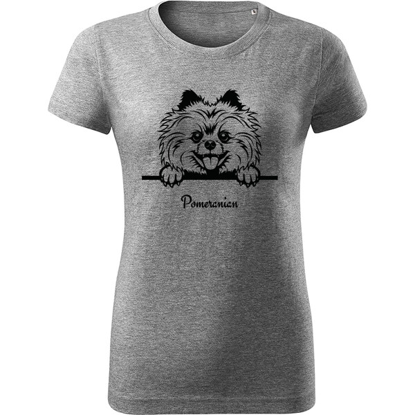 T-ričko Pomeranian, dámske tričko s vlastným textom 21881102