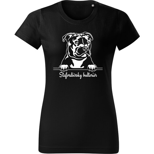 T-ričko Stafordšírsky bulteriér, dámske tričko s vlastným textom 21881108