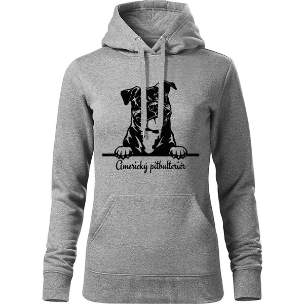 T-ričko Americký pitbulteriér, dámska mikina s vlastným textom 21917377