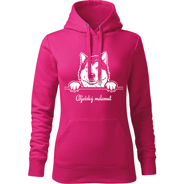 T-ričko Aljašský malamut, dámska mikina s vlastným textom 21917375
