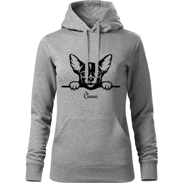 T-ričko Čivava, dámska mikina s vlastným textom 21917391