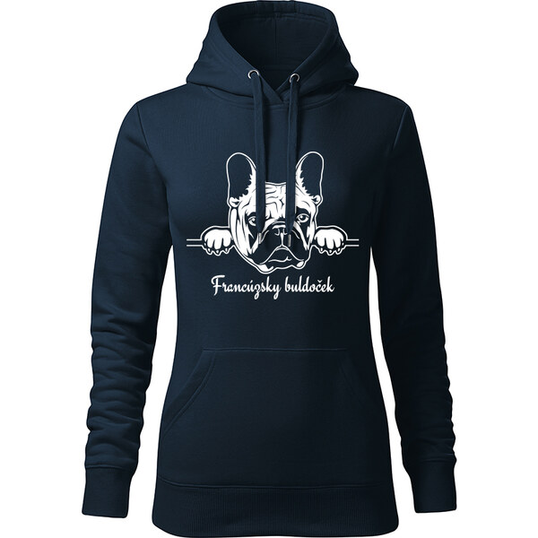 T-ričko Francúzsky buldoček, dámska mikina s vlastným textom 21917393