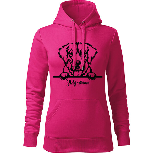 T-ričko Zlatý retríver, dámska mikina s vlastným textom 21918224