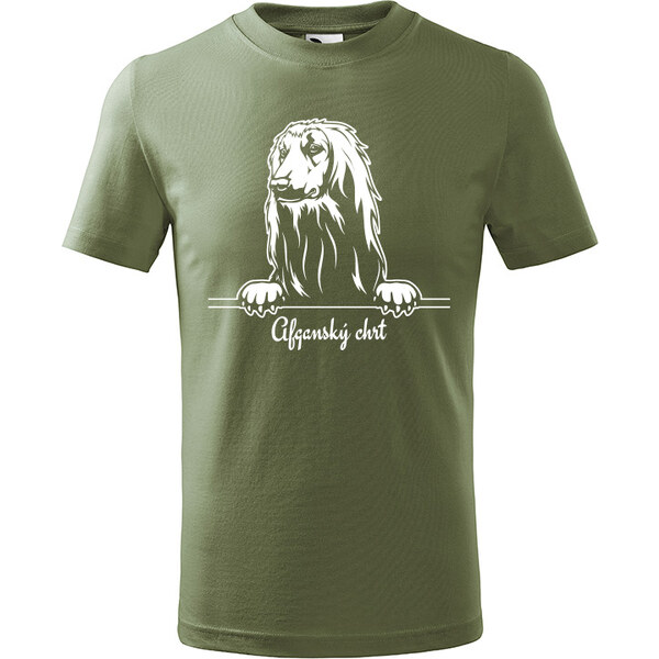 T-ričko Afgánsky chrt, detské tričko s vlastným textom 21918225