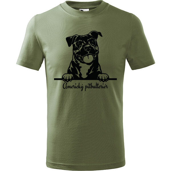T-ričko Americký pitbulteriér, detské tričko s vlastným textom 21918229