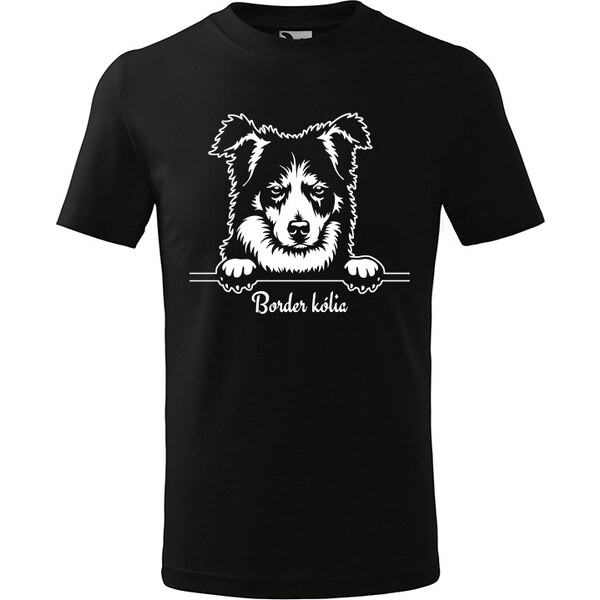 T-ričko Border kólia, detské tričko s vlastným textom 21918238