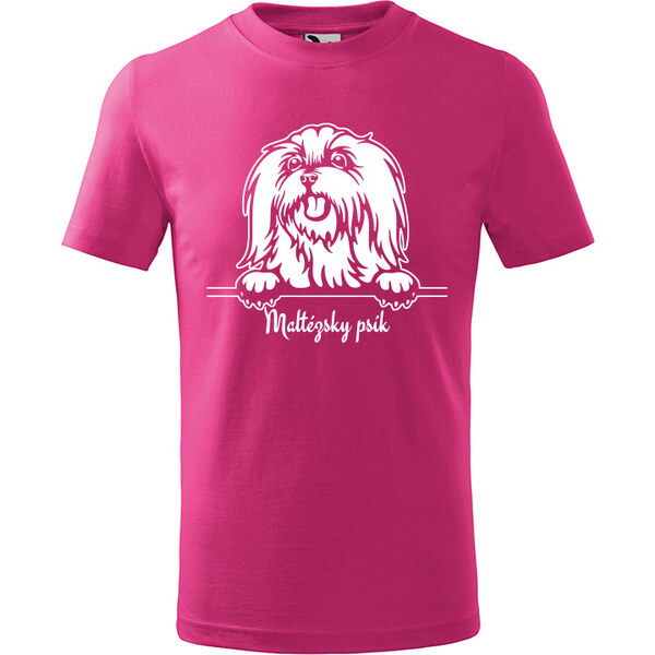 T-ričko Maltézský psík, detské tričko s vlastným textom 21918254