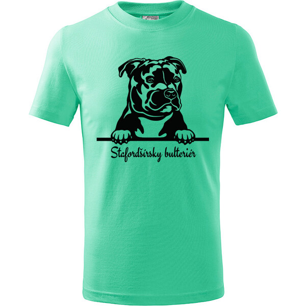 T-ričko Stafordšírsky bulteriér, detské tričko s vlastným textom 21918266
