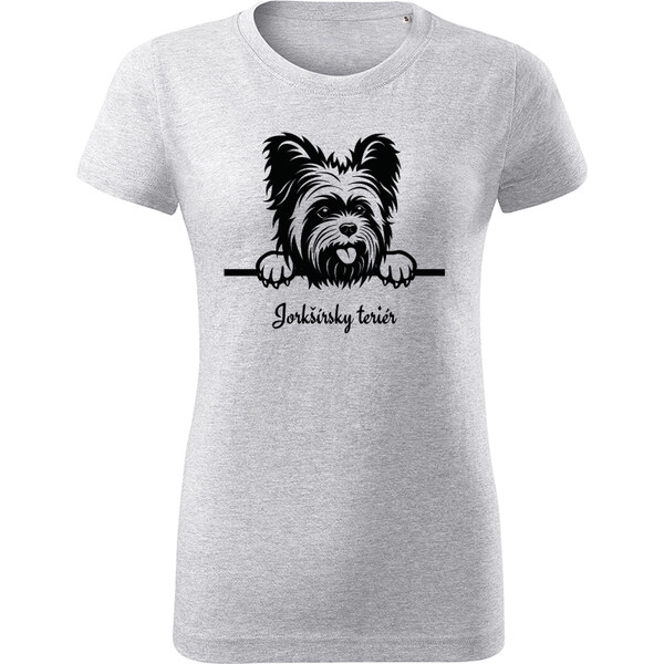 T-ričko Jorkšírsky teriér, dámske tričko s vlastným textom 21921527
