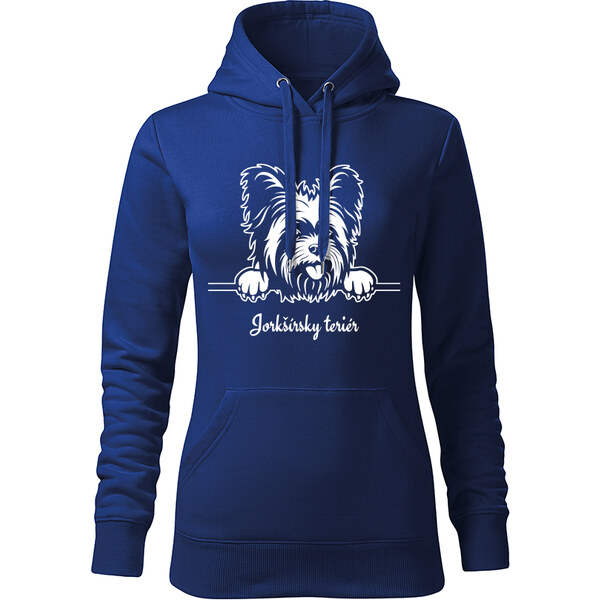 T-ričko Jorkšírsky teriér, dámska mikina s vlastným textom 21921534