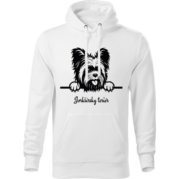 T-ričko Jorkšírsky teriér, pánska mikina s vlastným textom 21921535