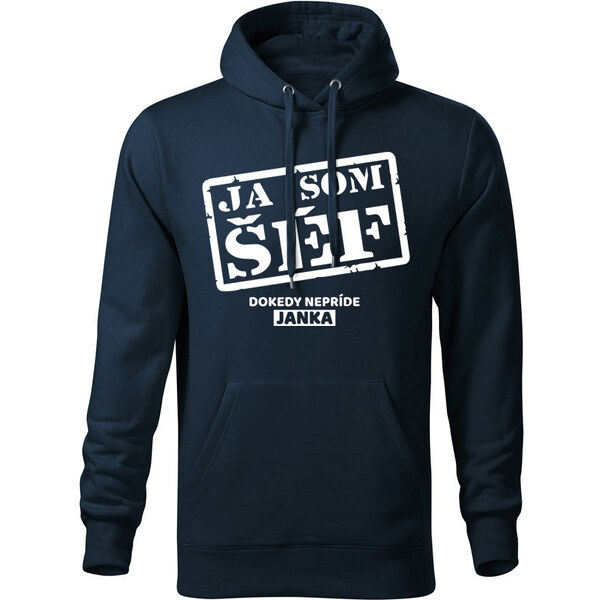 T-ričko Ja som šéf pánska mikina s menom 21940295