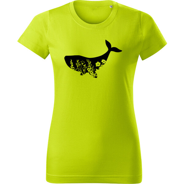 T-ričko Veľryba flor, dámske tričko 21956443