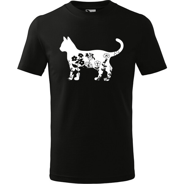 T-ričko Mačka flor detské tričko 21963602